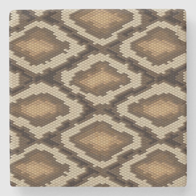 Python snake skin pattern 2 stone coaster (Front)