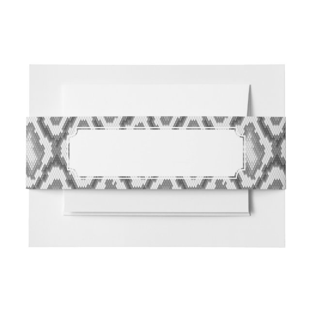 Python snake skin pattern invitation belly band (Front Example)