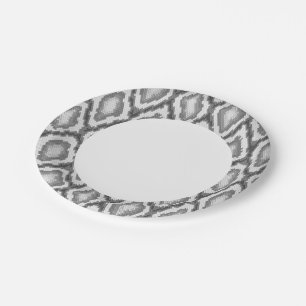 Python snake skin pattern paper plate