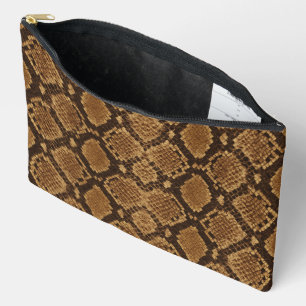 Python Snakeskin Print Accessory Pouch