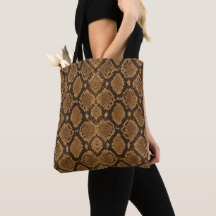 Python Snakeskin Print Tote Bag