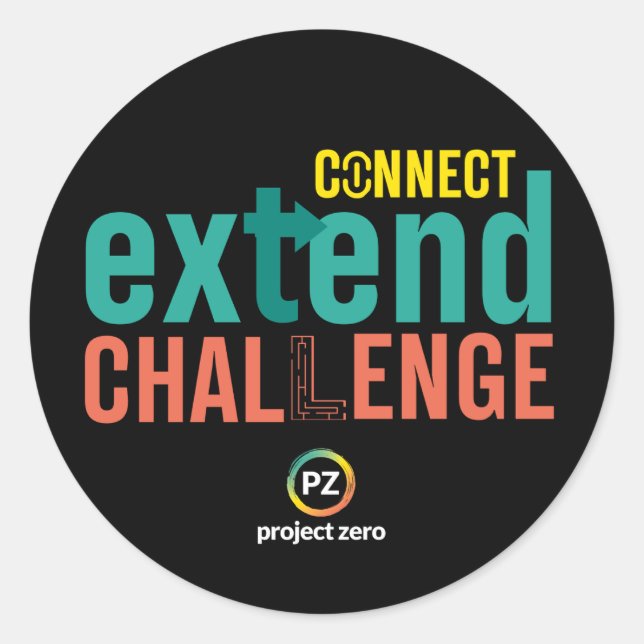 PZ Connect, Extend, Challenge Sticker (Front)