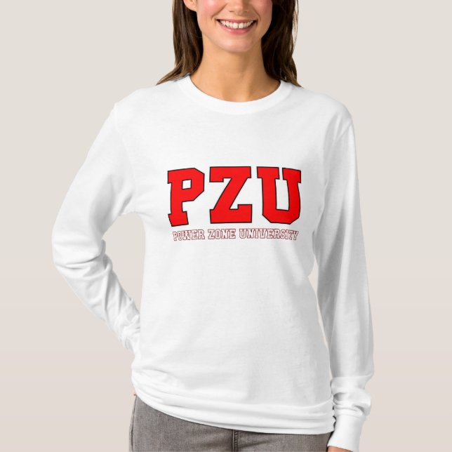 PZU - White Long Sleeve T-Shirt (Front)