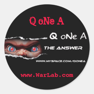 Q oNe A Sticker
