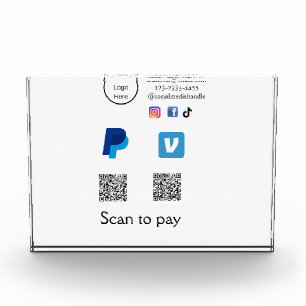 Q R code PayPal venmo scan pay add social media de Photo Block