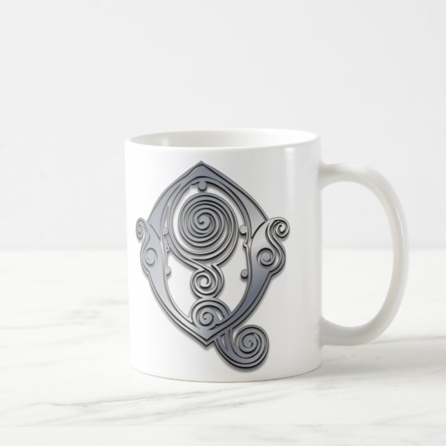 Q Roman Spiral Monogram Mug (Right)