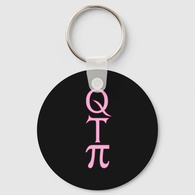 Q T Pi Products Keychain (Front)