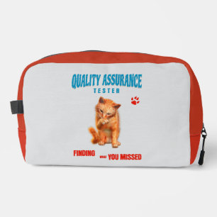 QA Tester Cat Humour Dopp Kit