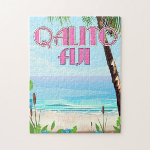 Qalito Fiji travel poster Jigsaw Puzzle