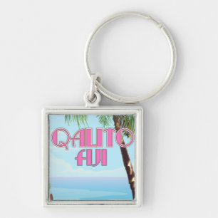 Qalito Fiji travel poster Keychain