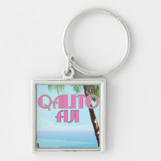 Qalito Fiji travel poster Keychain