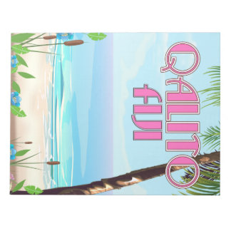 Qalito Fiji travel poster Notepad