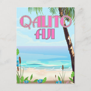 Qalito Fiji travel poster Postcard