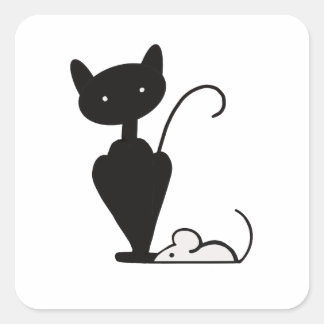 Qat and Mouse Logo Sticker