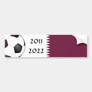 Qatar 2011 & 2022 Soccer Bumper Sticker