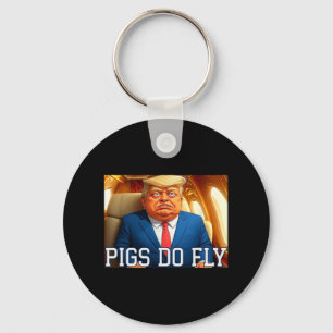 Qatar A Lago Anti Trump Qatar Plane Pigs Do Fly De Keychain
