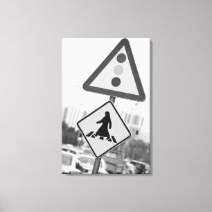 Qatar, Ad Dawhah, Doha. Arabian Pedestrian 2 Canvas Print
