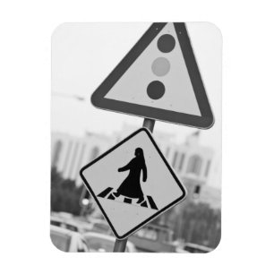 Qatar, Ad Dawhah, Doha. Arabian Pedestrian 2 Magnet