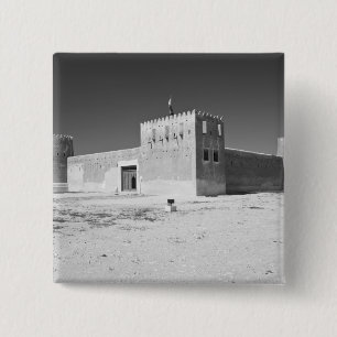 Qatar, Al Zubarah. Al-Zubara Fort (b.1938) now 2 Inch Square Button