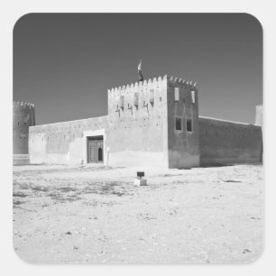 Qatar, Al Zubarah. Al-Zubara Fort (b.1938) now Square Sticker
