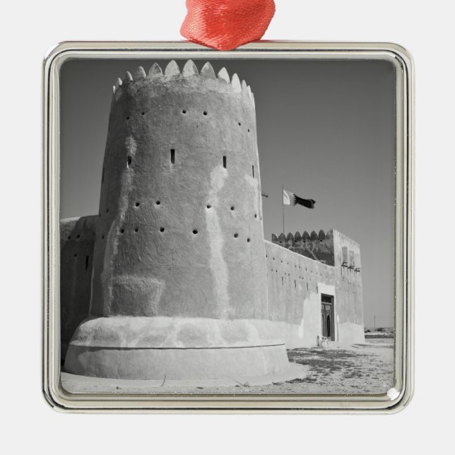 Qatar, Al Zubarah. Al-Zubarah Fort (b.1938) now 2 Metal Ornament (Front)