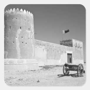 Qatar, Al Zubarah. Al-Zubarah Fort (b.1938) now Square Sticker