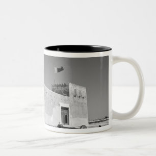 Qatar, Al Zubarah. Al-Zubarah Fort (b.1938) now Two-Tone Coffee Mug