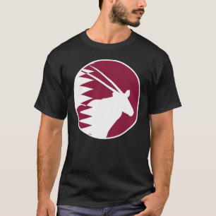 Qatar Arabian oryx Qatari National Animal Flag T-Shirt
