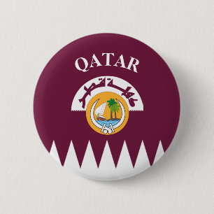qatar arms 2 inch round button