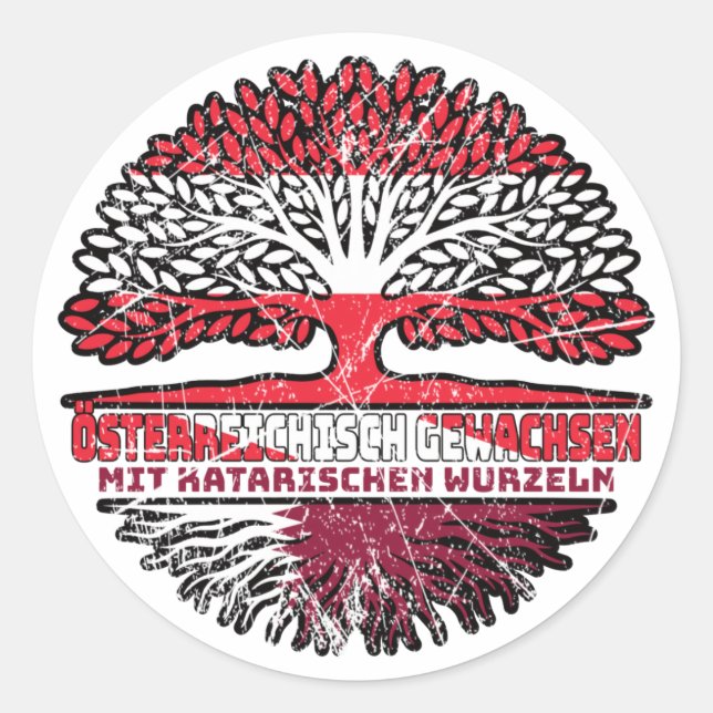 Qatar Austrian Baum Classic Round Sticker (Front)