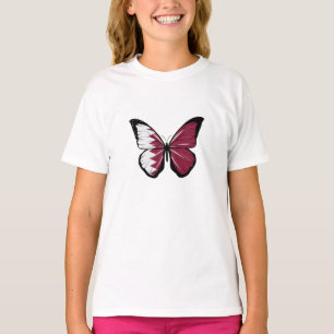 Qatar Butterfly Flag  T-Shirt