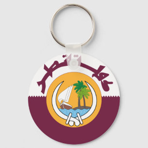 qatar coat of arms keychain