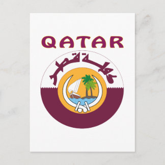 QATAR Coat Of Arms Postcard