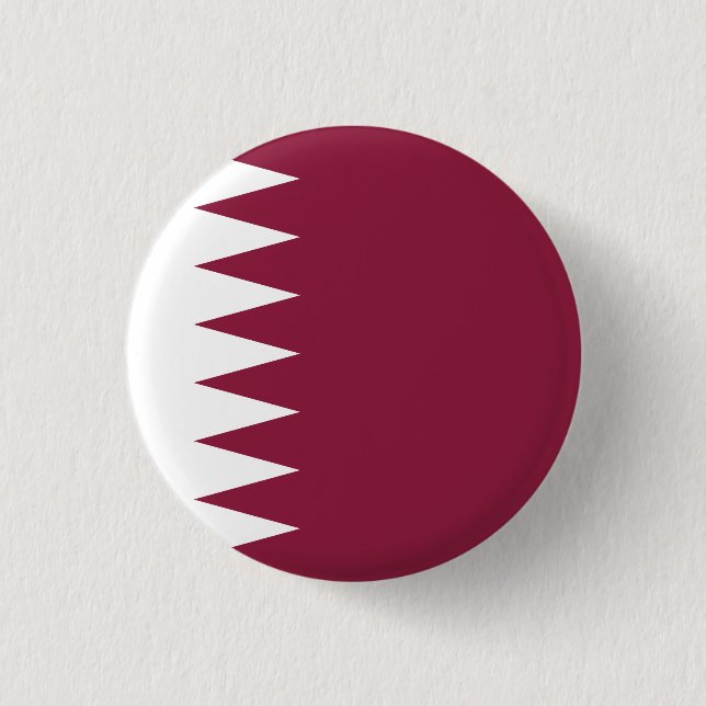 Qatar Flag 1 Inch Round Button (Front)