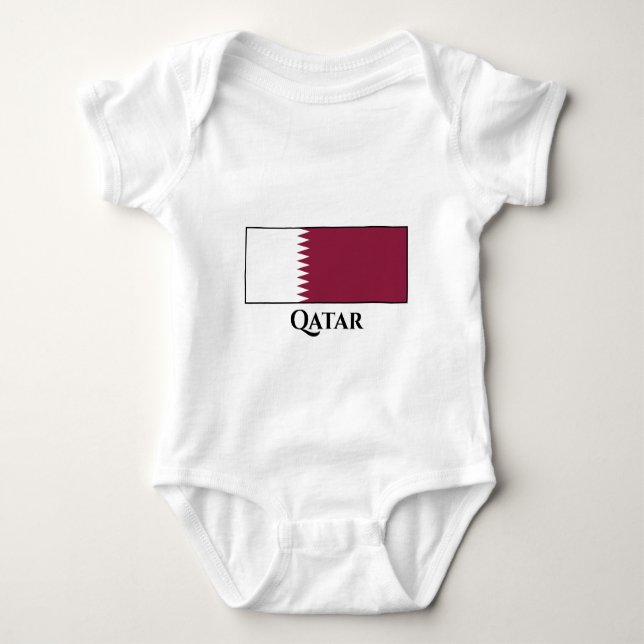 Qatar Flag Baby Bodysuit (Front)