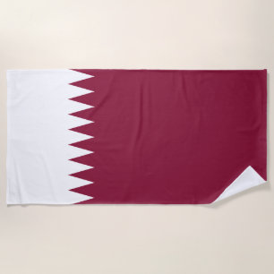 Qatar Flag Beach Towel