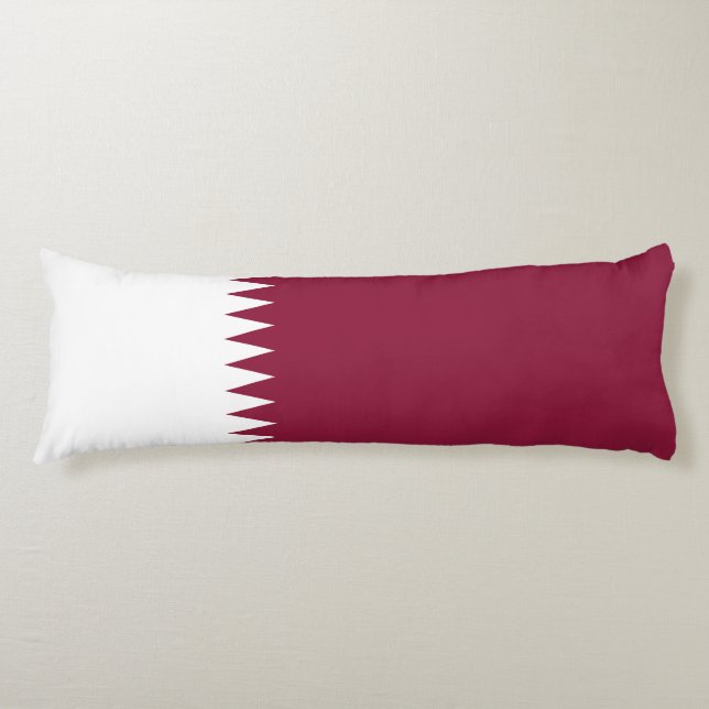 Qatar Flag Body Pillow (Front)