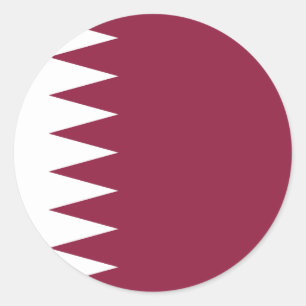 Qatar Flag Classic Round Sticker