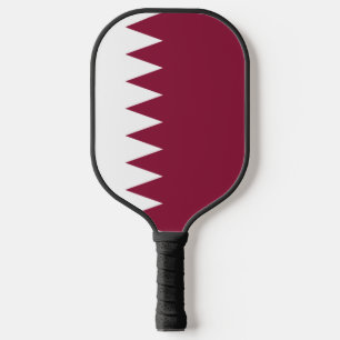 Qatar flag-coat of arms pickleball paddle
