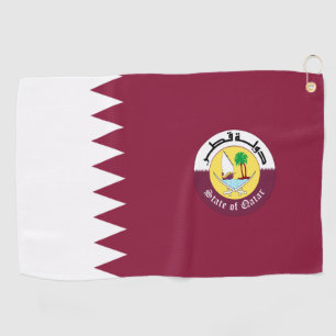 Qatar flag-Emblem  Golf Towel