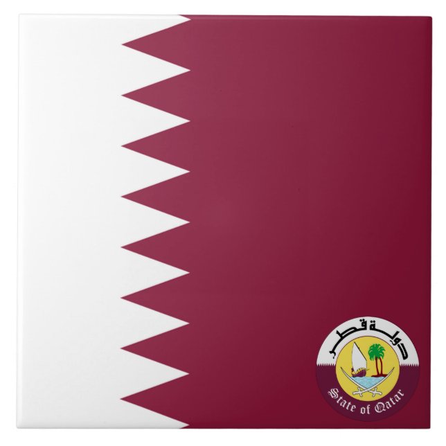 Qatar flag-emblem tile (Front)