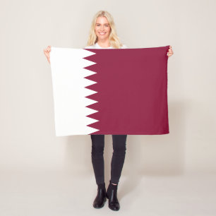 Qatar Flag Fleece Blanket