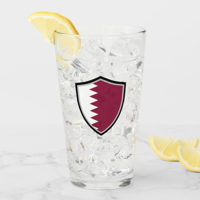 Qatar flag glass (Front Ice)