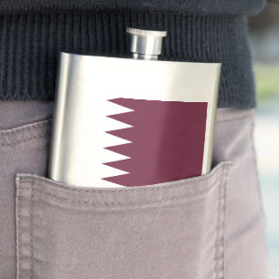 Qatar flag hip flask