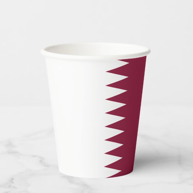 Qatar Flag Paper Cups (Front)