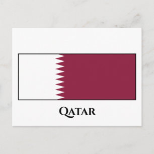 Qatar Flag Postcard