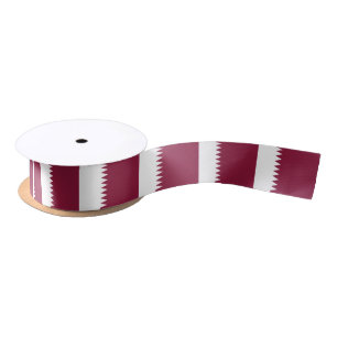 Qatar Flag Satin Ribbon