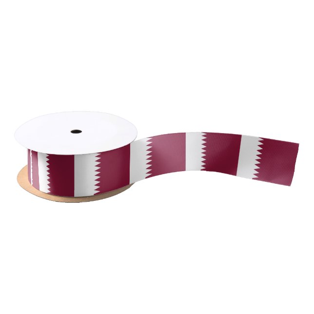 Qatar Flag Satin Ribbon (Spool)