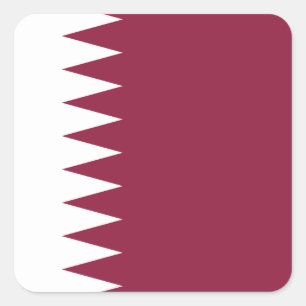 Qatar Flag Square Sticker