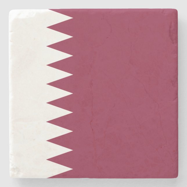 Qatar Flag Stone Coaster (Front)